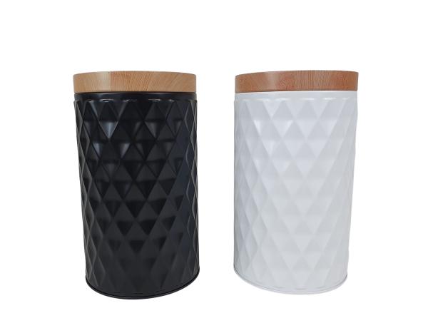 2er Set Metall Vorratsdosen mit Deckel 19cm - 3 Farben -